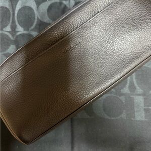 Coach Men's Black Leather Dop Kit